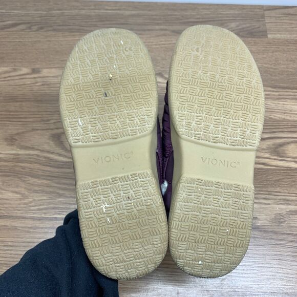 Vionic Tranquil Cozy Lined Supportive Slipper Purple Plum Walking Sole Size 9 - Picture 7 of 9